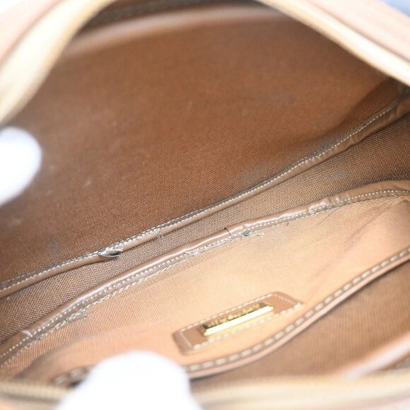 CHRISTIAN DIOR Logos Honeycomb Shoulder Bag PVC Leather Brown Gold 68FB851 - Picture 10 of 15